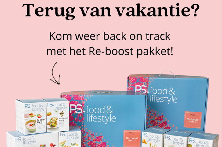 In 2 weken heb ik mezelf weer herpakt Met het Re-boost pakket had ik binnen 2 weken weer mijn gezonde eetpatroon